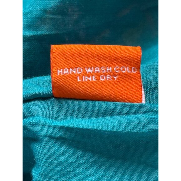 Oliphant Women's Yoke Dress Long Sleeve Boho Floral Ruffle-Neck $348 Size S - Picture 8 of 9